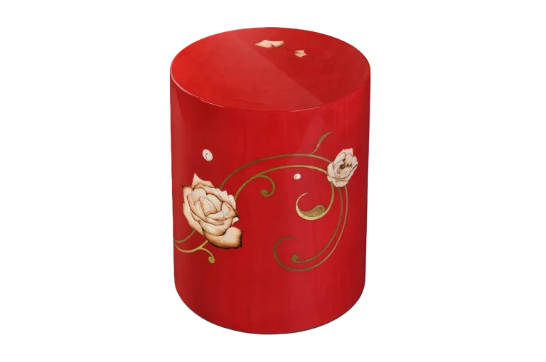 urna rosa bianca in rosso